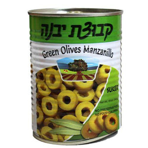 Kvuzat Yavne Green Olives Sliced 540G