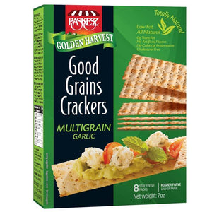 Paskesz Good Grain Crackers Multigrain Garlic 207Gr