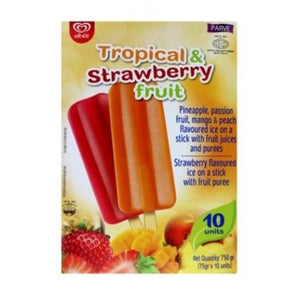 Strauss Tropical & Strawberry 10 Pack Icypole