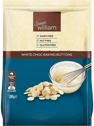 Sweet William Buttons White Chocolate Baking 300G