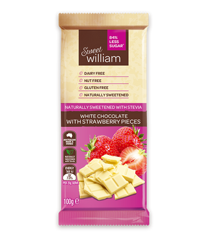 Sweet William Sweet As White Chocolate With Strawberry 100Gr