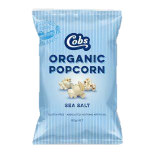 Cobs Popcorn Organic Gluten Free Sea Salt 80G