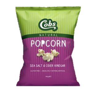 Cobs Popcorn Gluten Free Salt & Cider Vinegar 100G