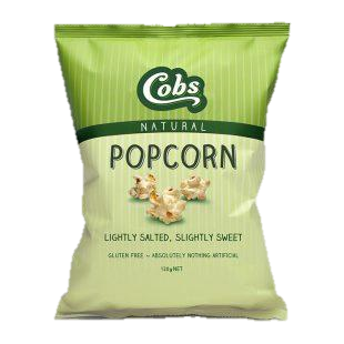 Cobs Popcorn Gluten Free Lightly Salted, Slightly Sweet 120G